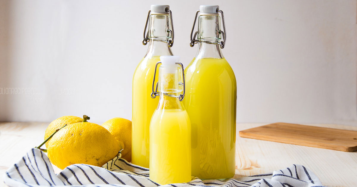 Homemade Limoncello - A delicious Italian Lemon Liqueur