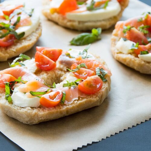 Friselle Pugliesi with Smoked Salmon, Mozzarella & Basil : Italian ...