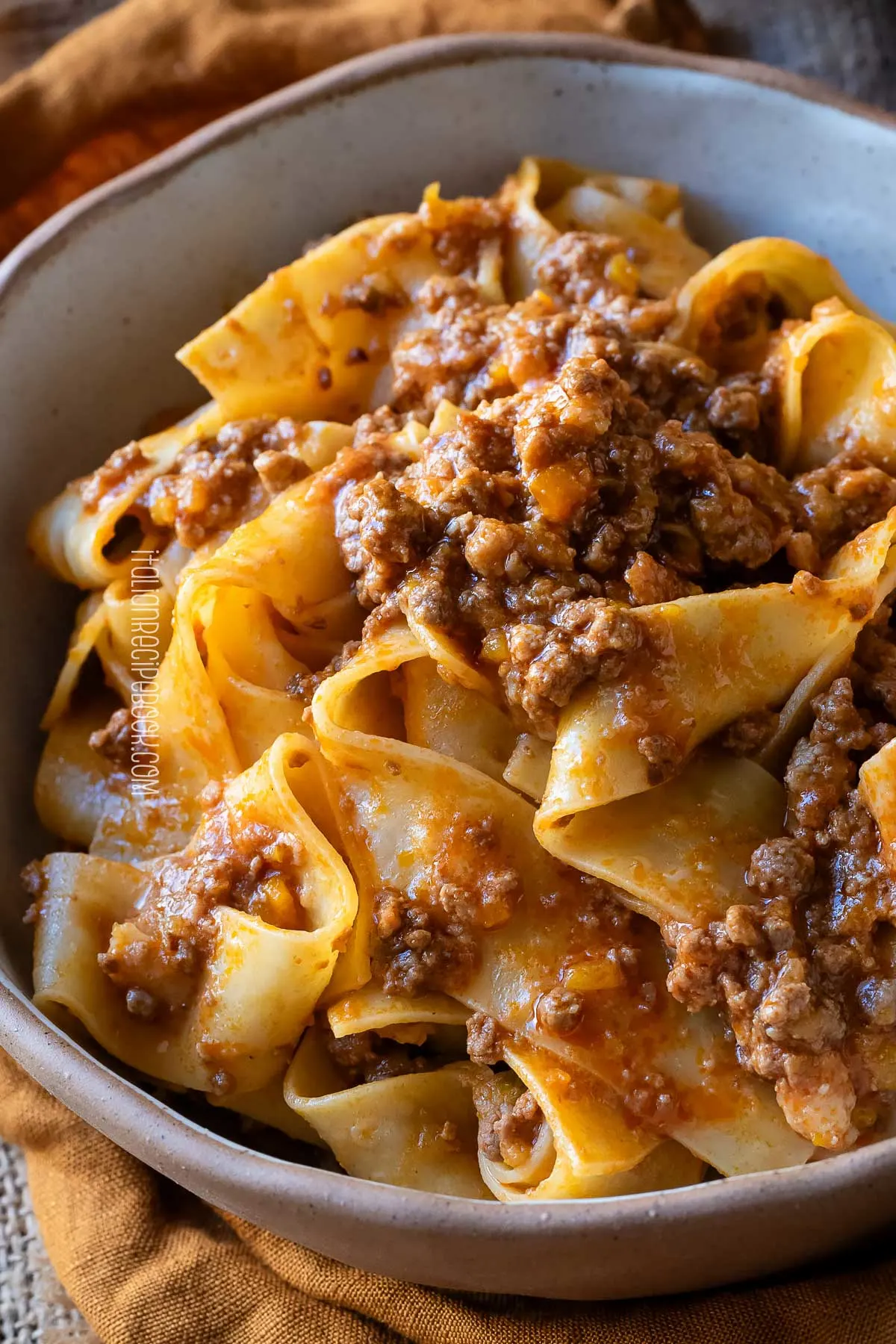 Pappardelle Bolognese {Pappardelle Alla Bolognese} - Italian Recipe Book