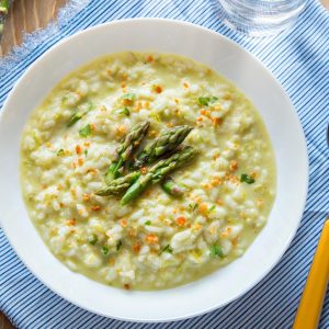 Risotto with Cream of Asparagus {Super delicate and creamy!!}