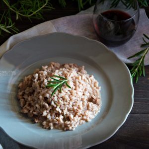 Red Wine Risotto w/ Italian Sausage & Rosemary