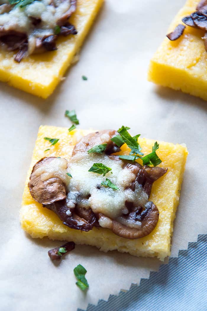 Baked Polenta Squares With Mushroom Ragu And Cheese Italian Recipe Book 0097