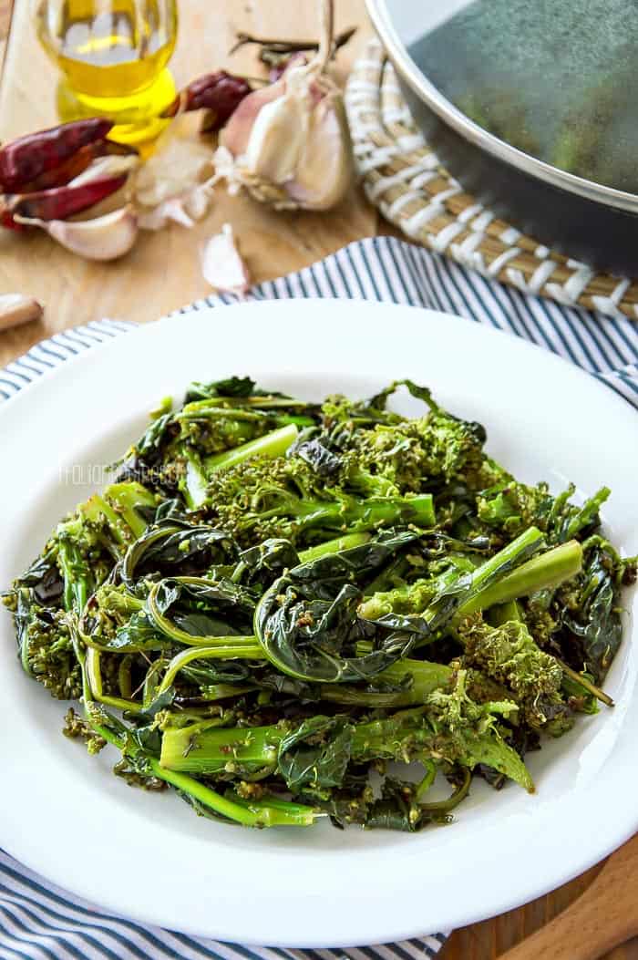 Sauteed Broccoli Rabe {Rapini} - Italian Recipe Book