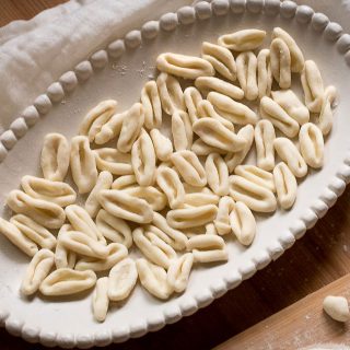 ricotta cavatelli on a plate