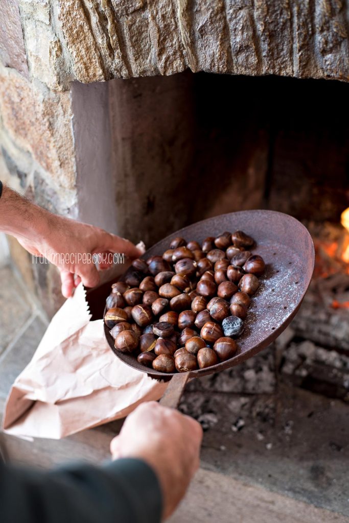 Chestnut Roasting Pan. Extra Long Handled Chestnut Roaster. 