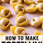 Homemade tortellini.