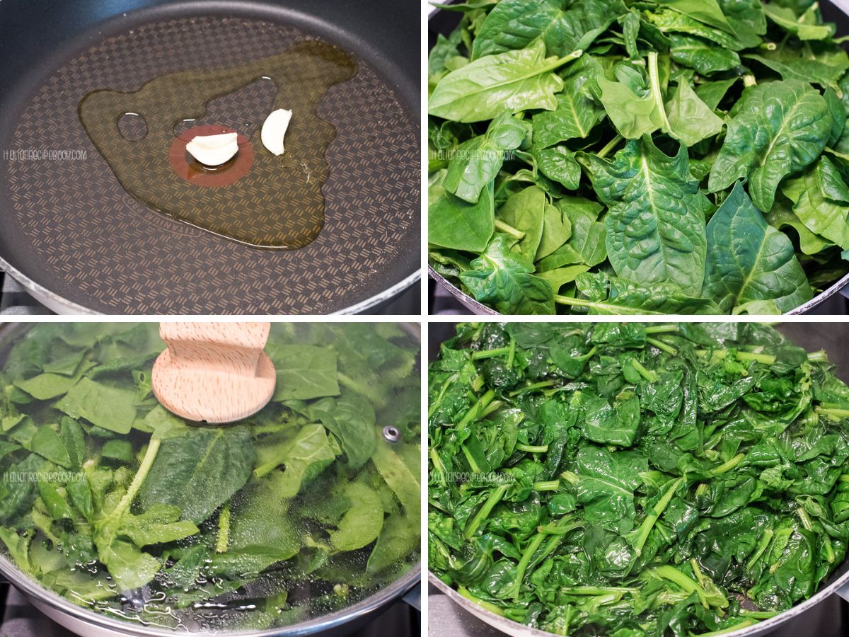 steaming spinach