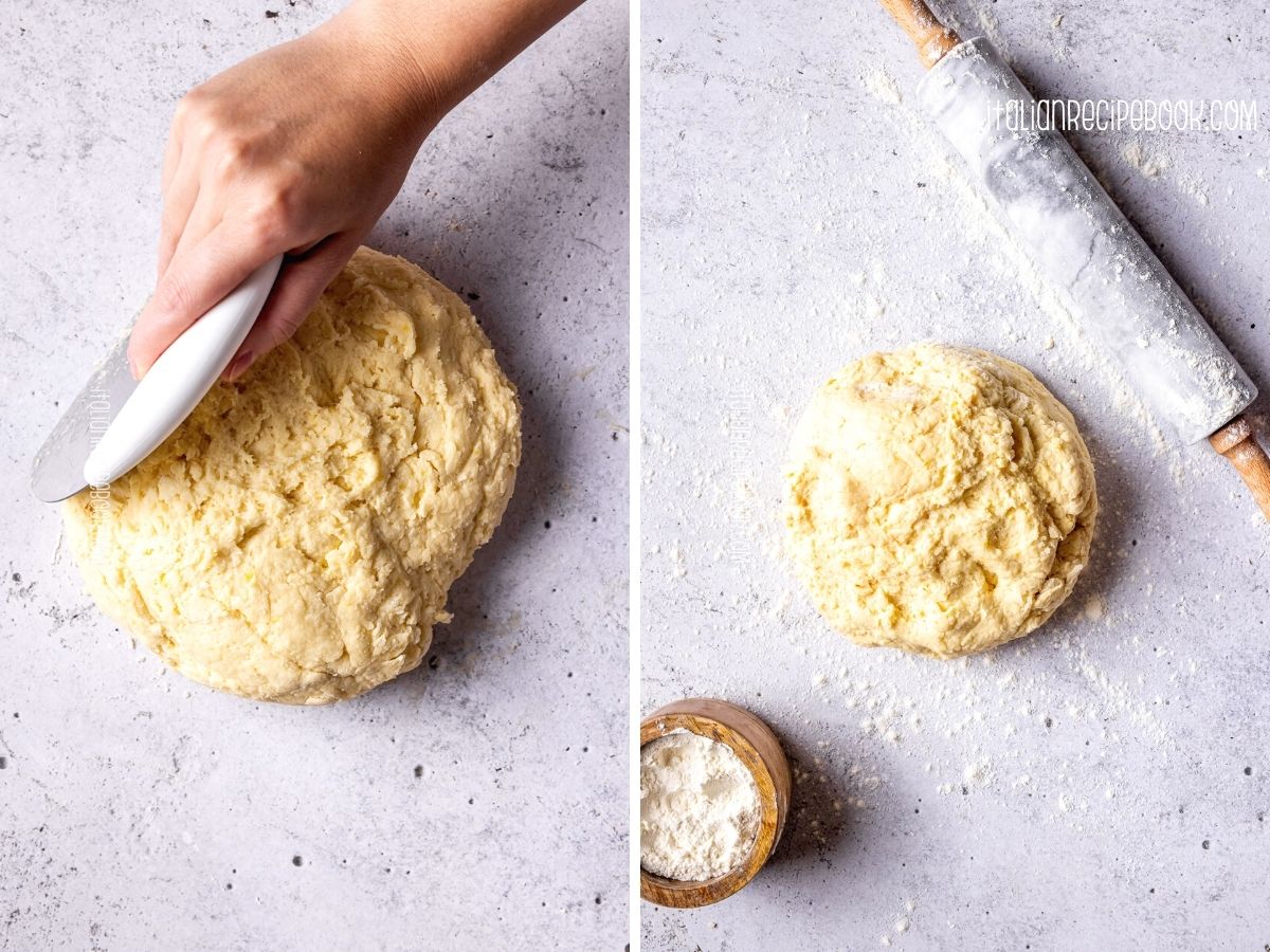 forming the cookie dough