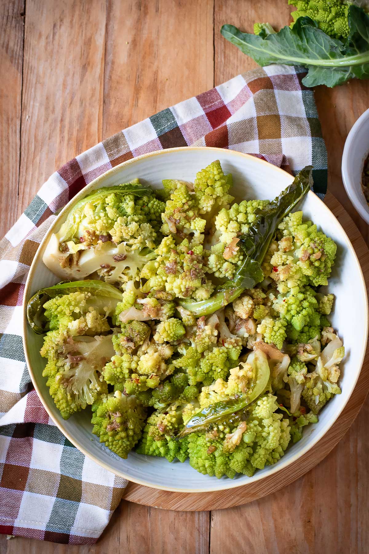 Romanesco Brosccoli Roman style on a plate.