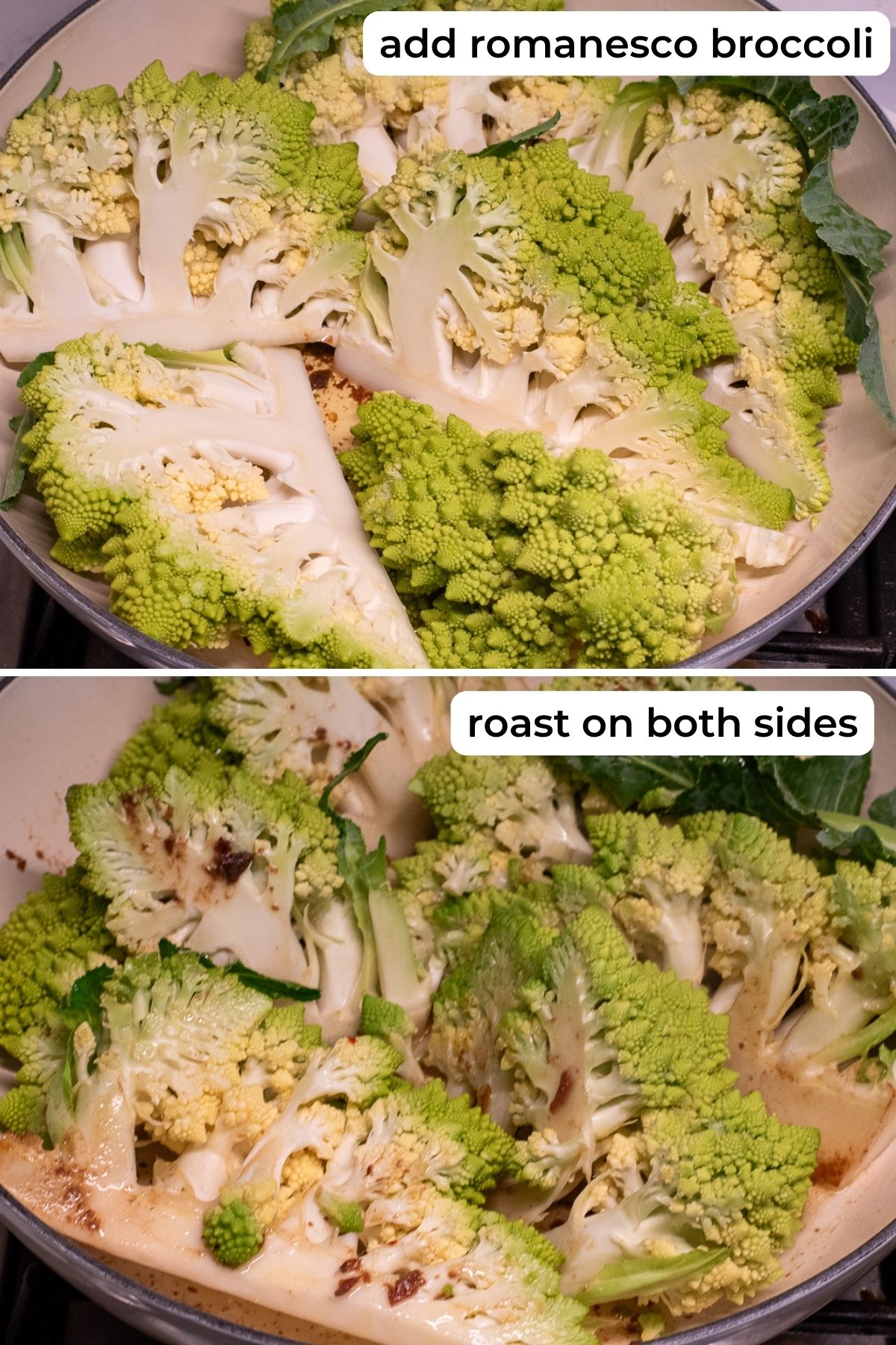 Cooking Romanesco Broccoli - step 2.