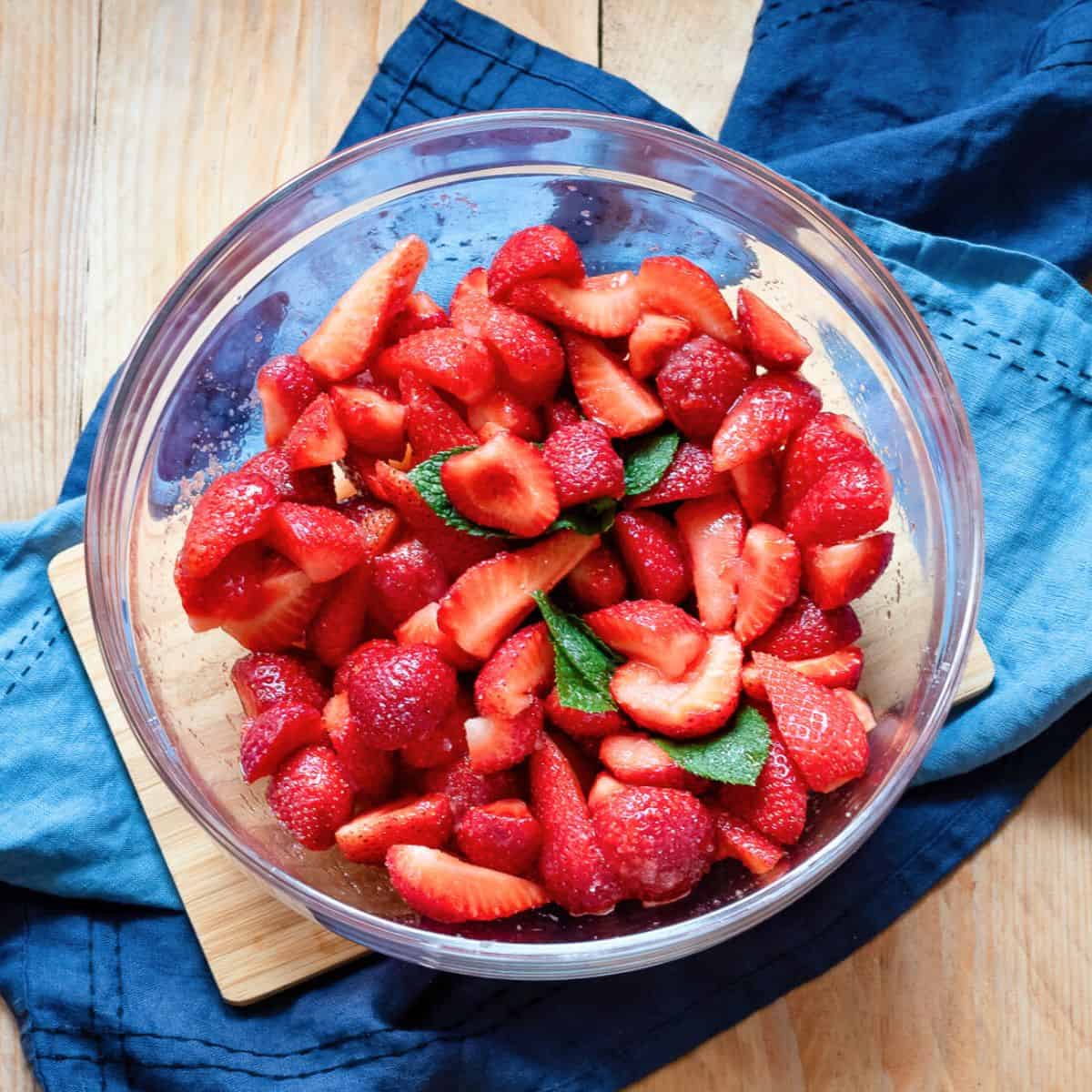 Macerated strawberries.