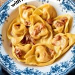 Pumpkin Cappellacci with sauce.